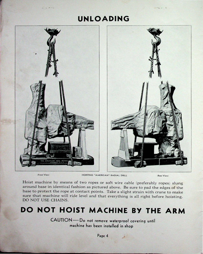 American Hole Wizard Radial Drill Instruction Book