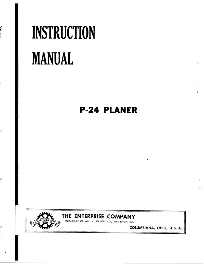 P-24 Planer Service Manual