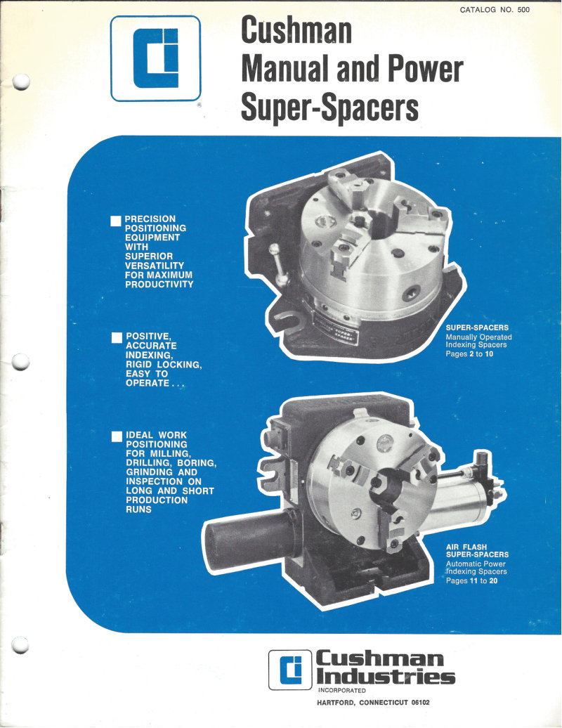 Cushman Super-Spacers Manual and Technical