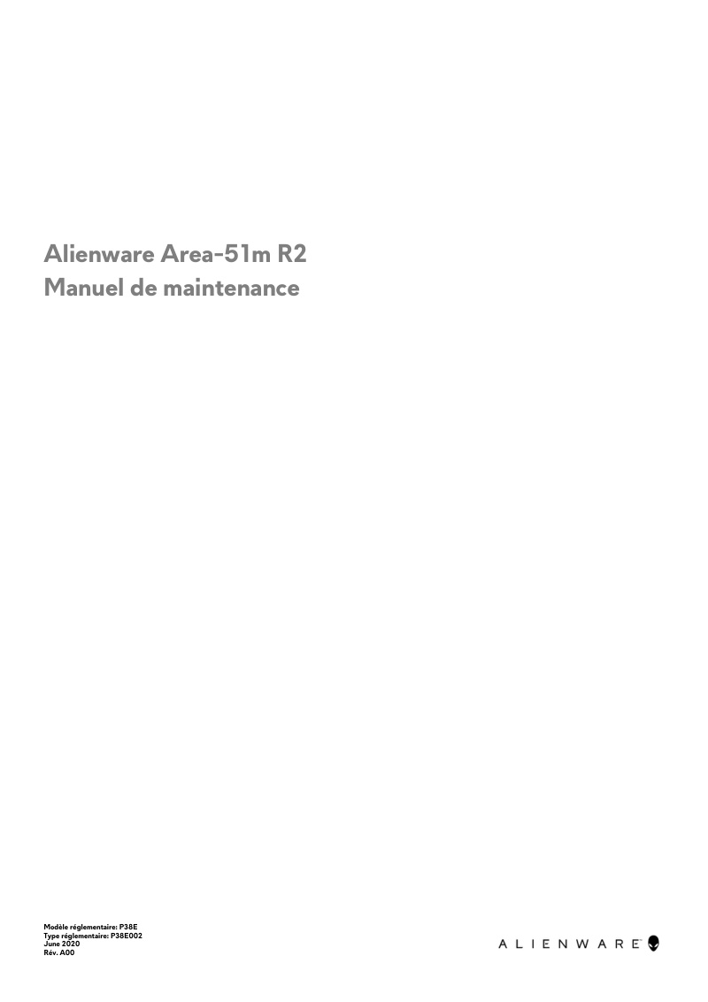 Alienware Area-51m R2 Maintenance Manual