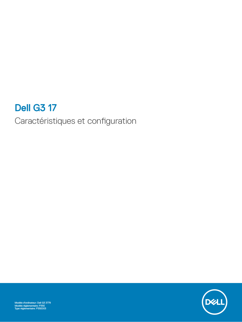 Dell G3 17 (3779) Specifications and Setup Guide