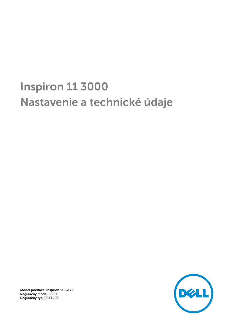 Inspiron 11-3179 Setup and Technical Specifications