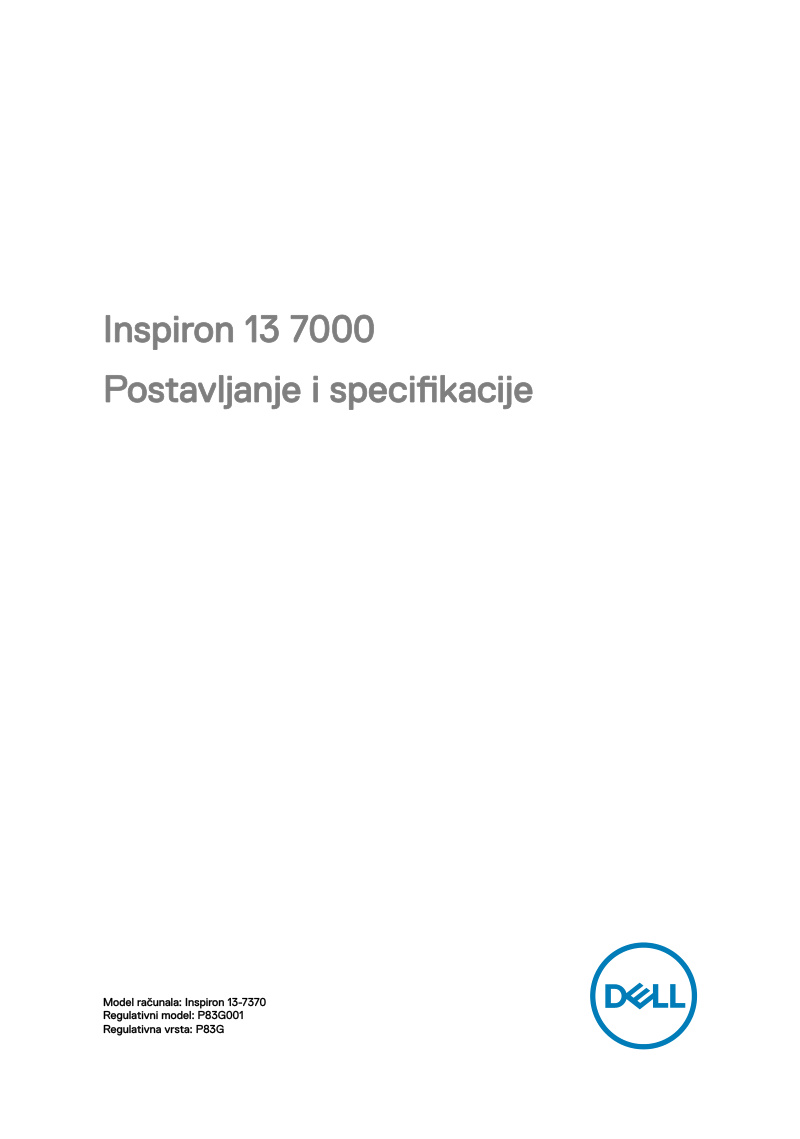 Dell Inspiron 13-7370 Setup and Specifications Guide