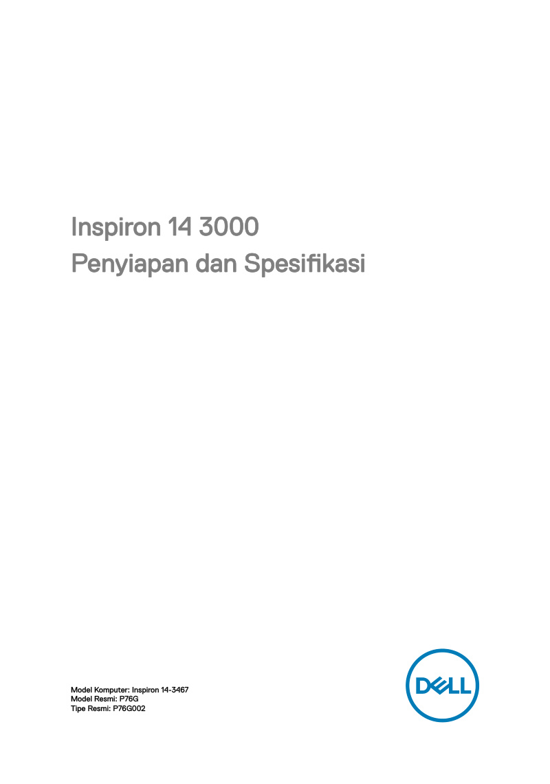 Inspiron 14-3467 Setup and Specifications Guide