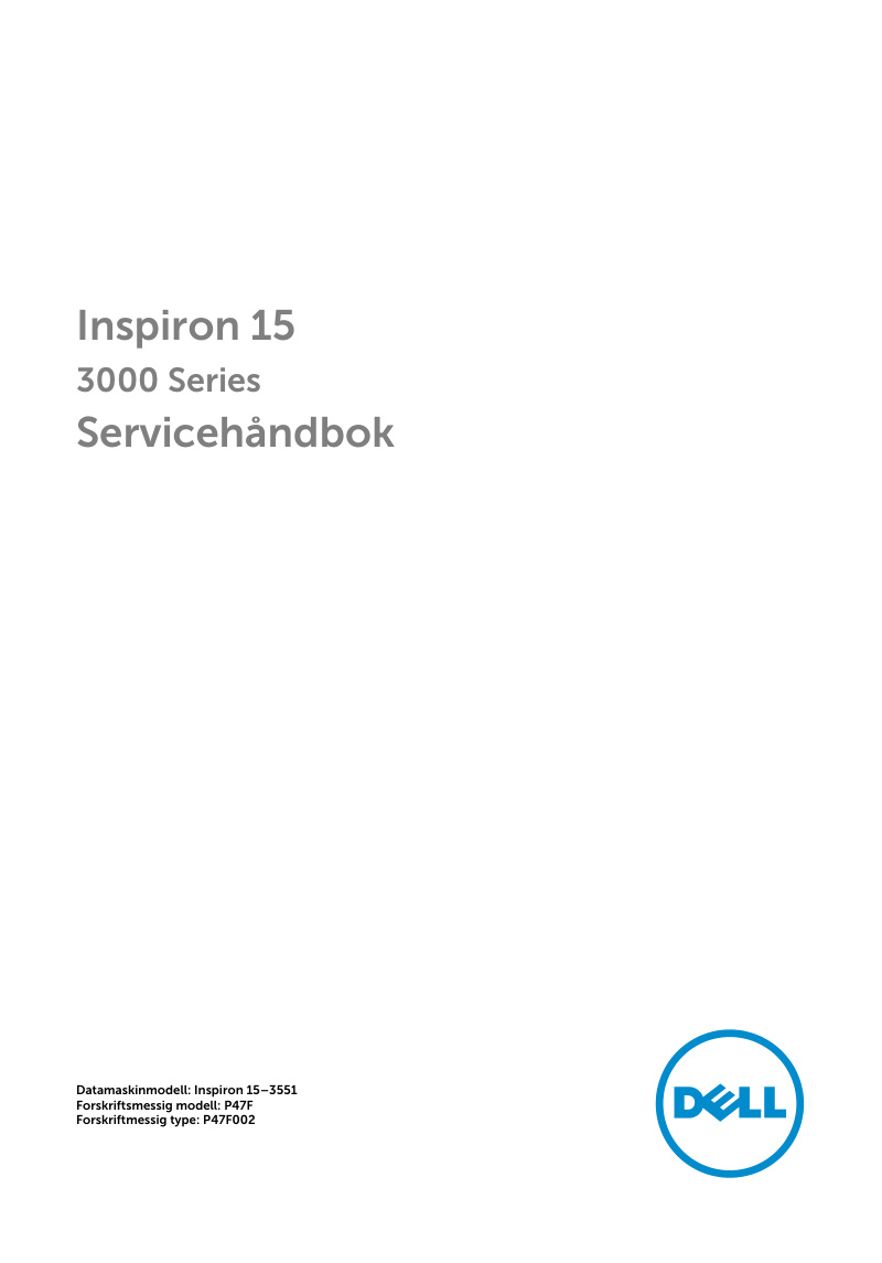 Inspiron 15 3000 Series Service Manual