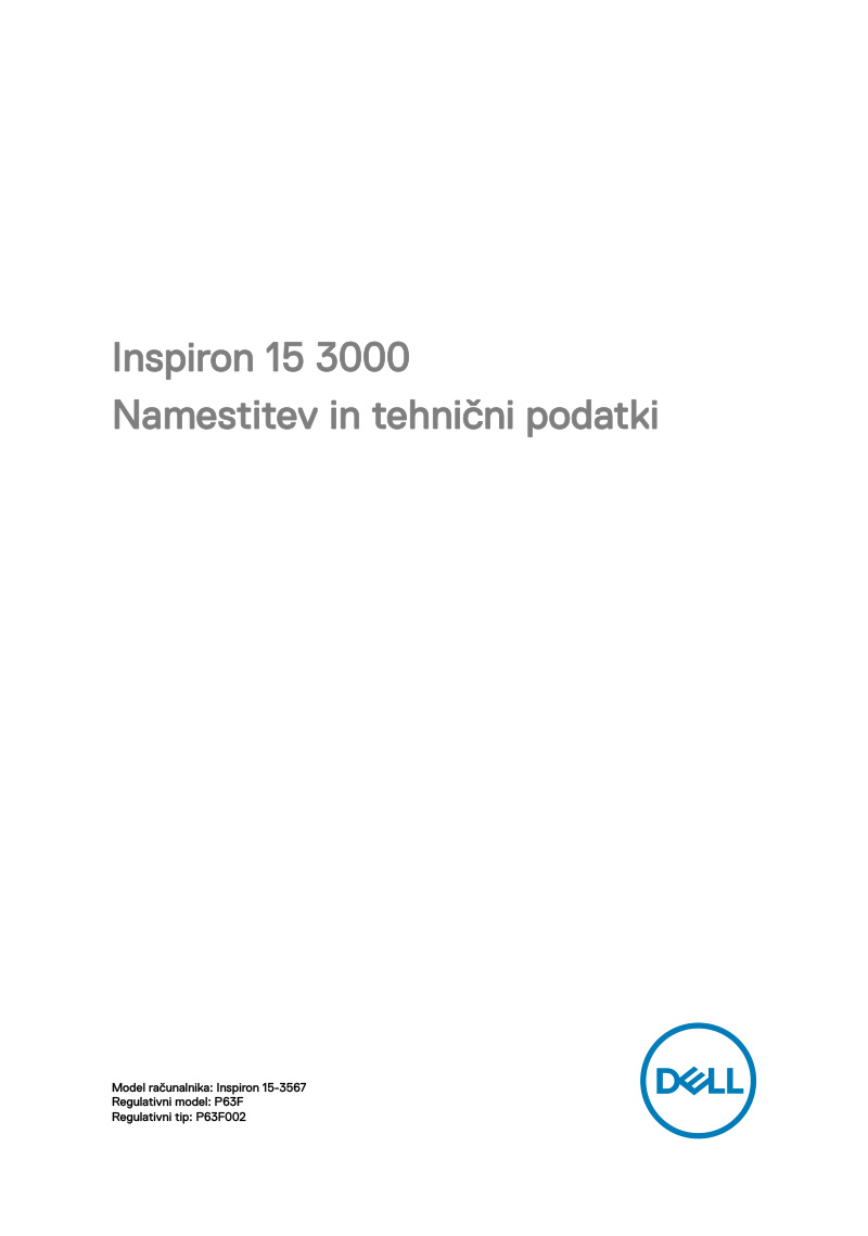 Inspiron 15 3567 Setup and Technical Specifications