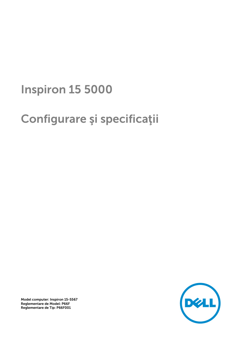 Inspiron 15-5567 Configuration and Specifications