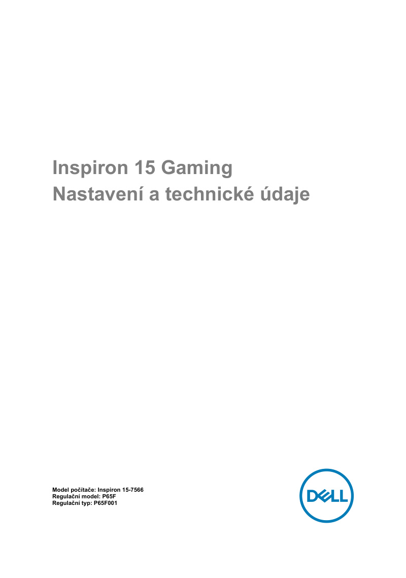Inspiron 15 Gaming Setup and Technical Data