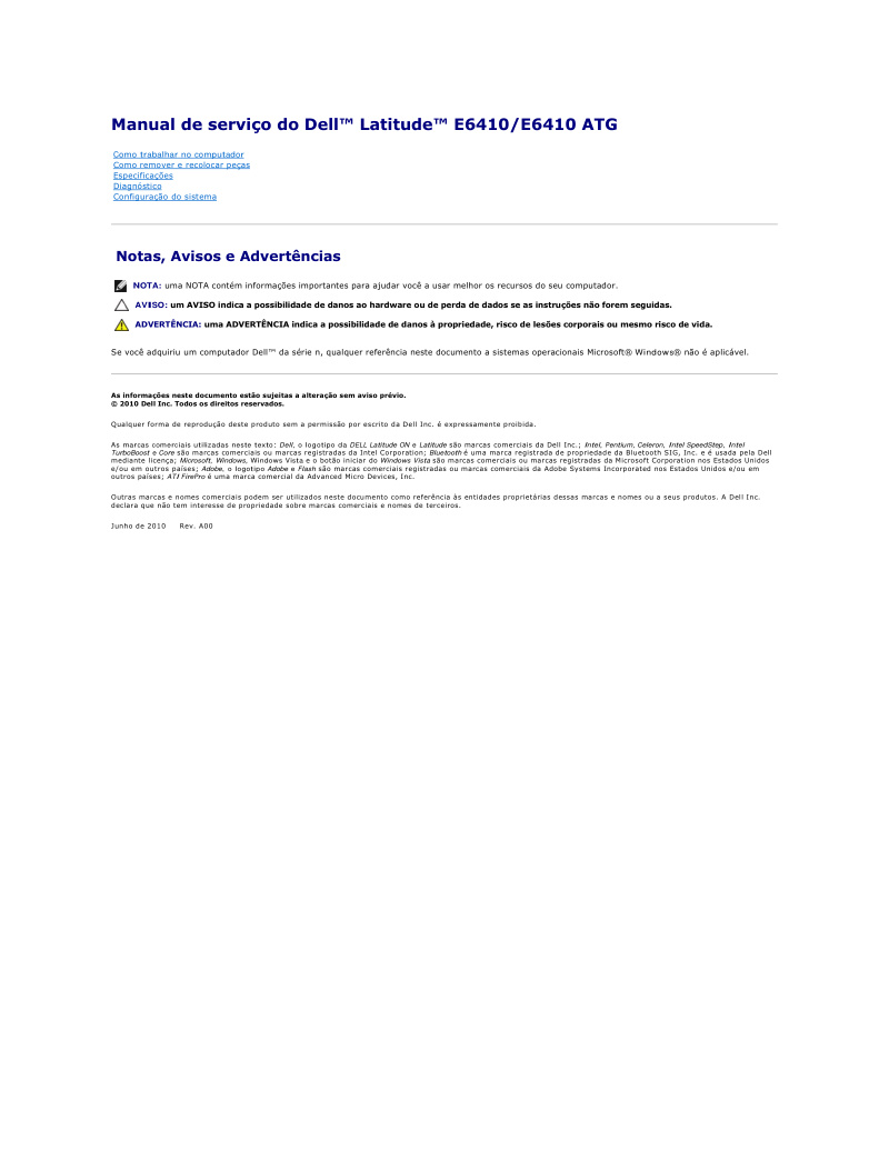 Dell Latitude E6410/E6410 ATG Service Manual