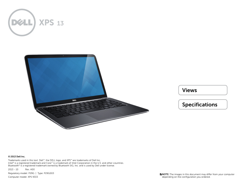 Dell XPS 13 9333 Views and Specifications Guide