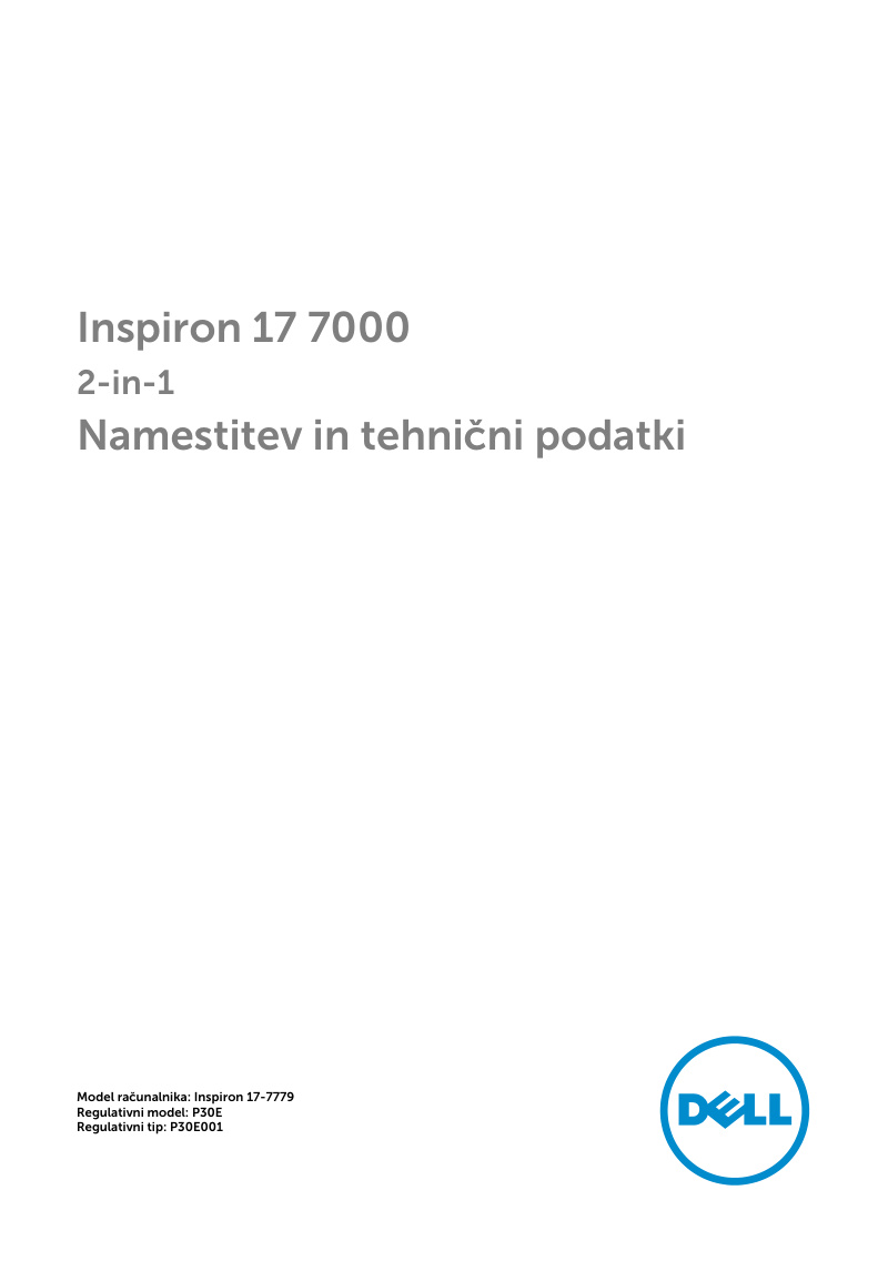 Inspiron 17-7779 2-in-1 Setup and Technical Data