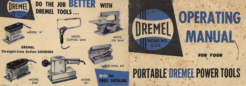 Dremel Model 53 Sander Operating Manual