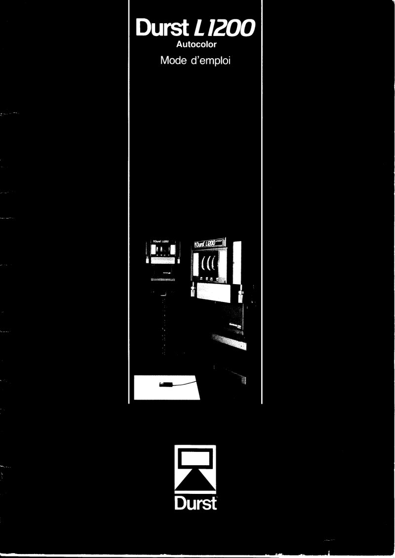 Durst Laborator L1200 Autocolor User Manual