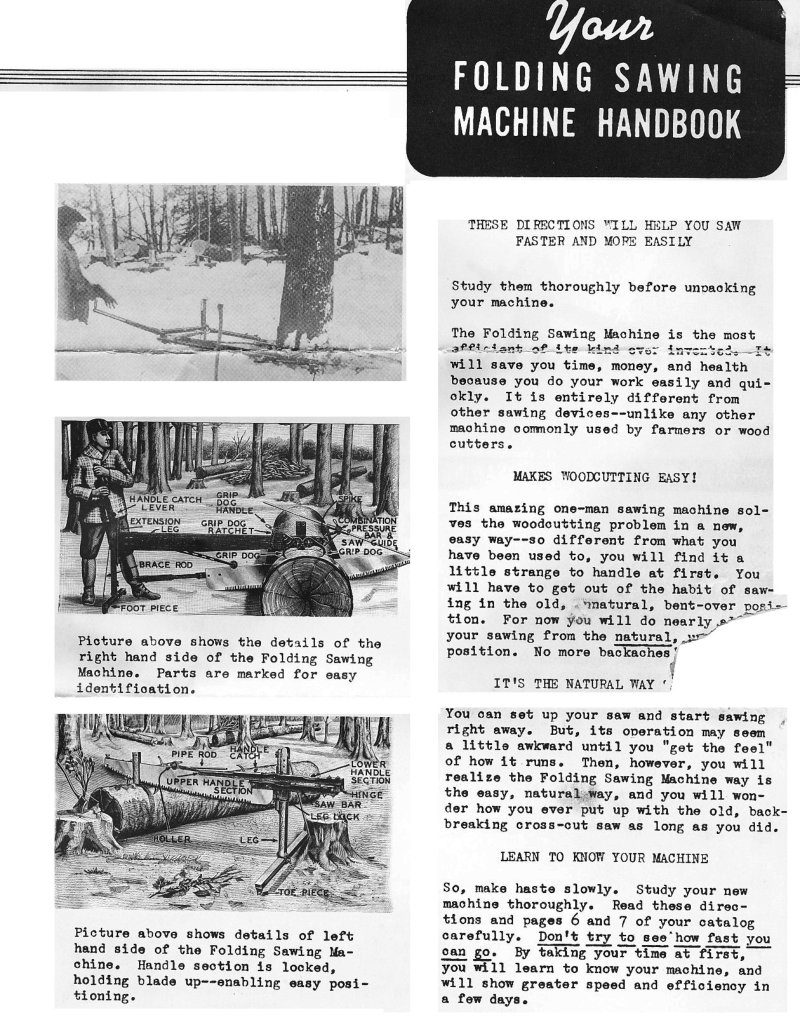 Folding Sawing Machine Owner's Manual