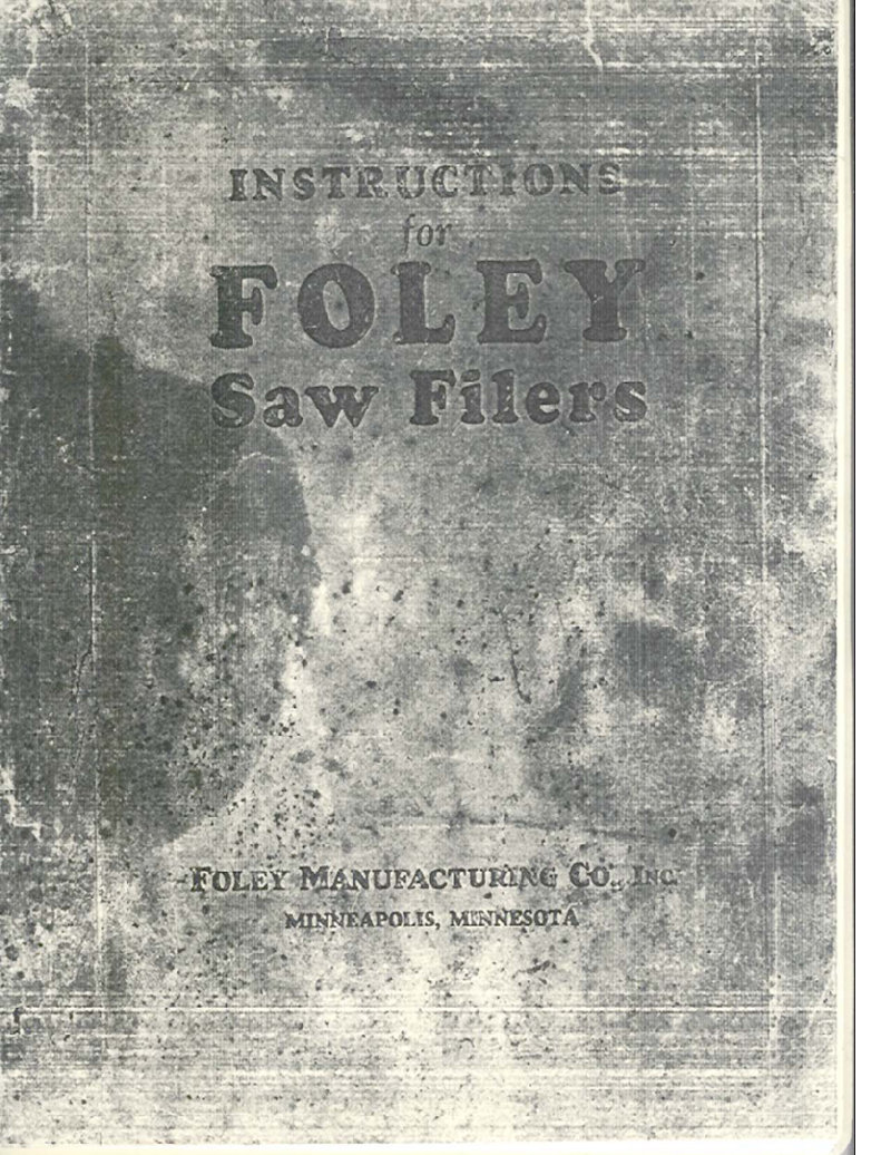Foley Saw Filers Service Manual
