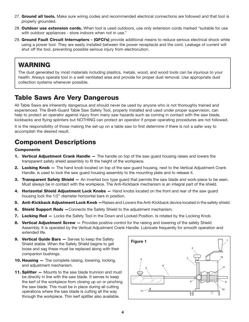 Brett-Guard Original Style Operators Manual
