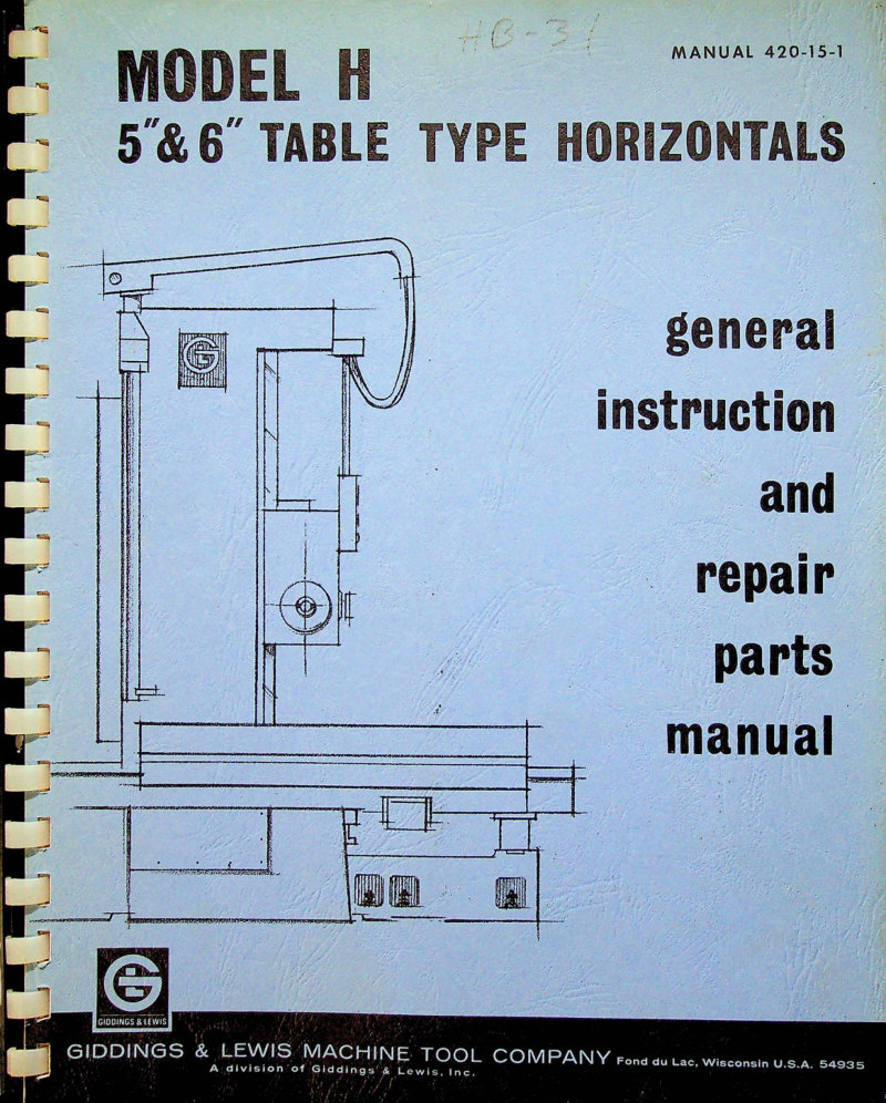 Model H 5 and 6 Horizontal Service Manual
