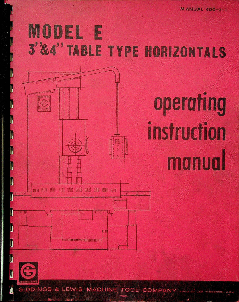Model E 3" & 4" Horizontal Operating Manual