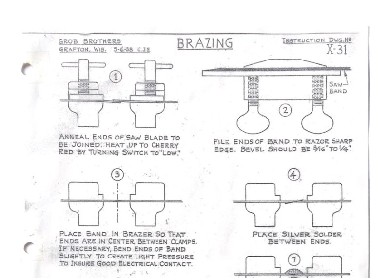 Band Saw Blade Brazer Instructions X-31
