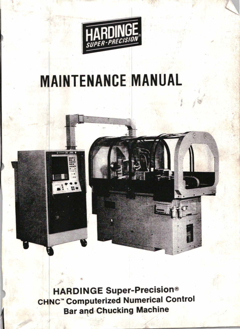 CHNC Bar and Chucking Machine Maintenance Manual