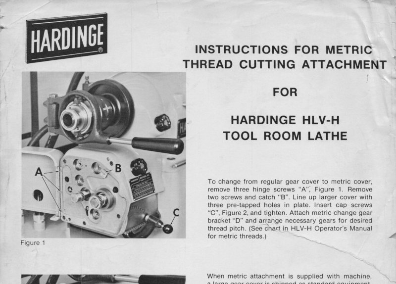 Hardinge HLV-H Metric Thread Attachment Manual