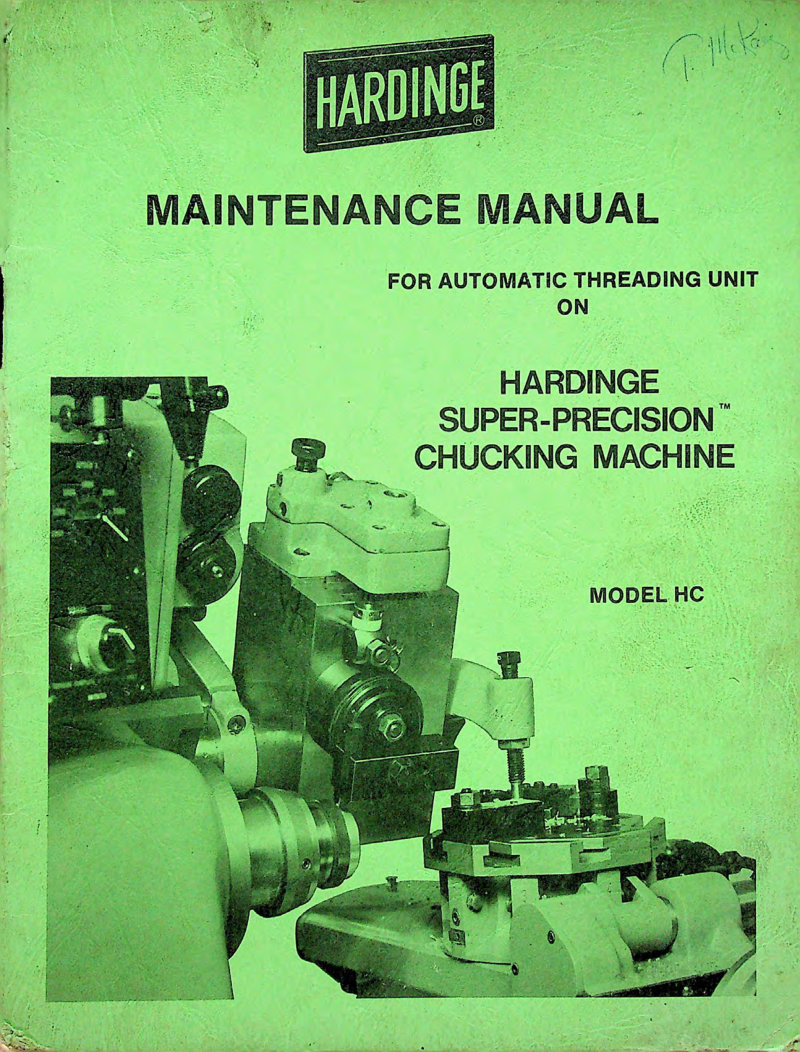 HC Threading Unit Maintenance Manual