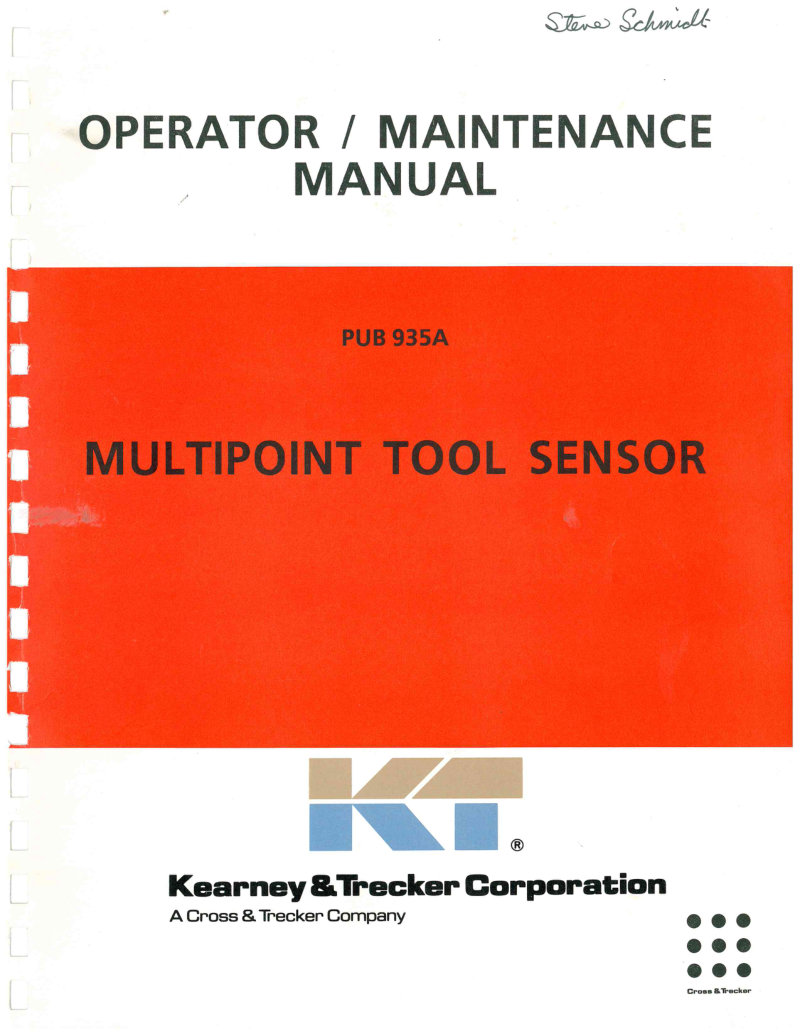 PUB 935A Multipoint Tool Sensor Manual